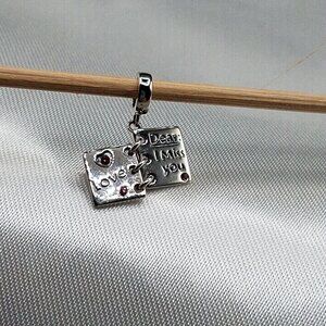 925 Sterling Silver Book Jewelry Accessories - Love I Miss You - Rodhium Plated!
